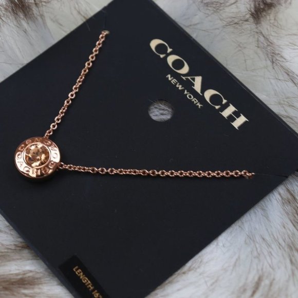 OPEN CIRCLE STONE STRAND NECKLACE (COACH F54514) - Picture 4 of 6